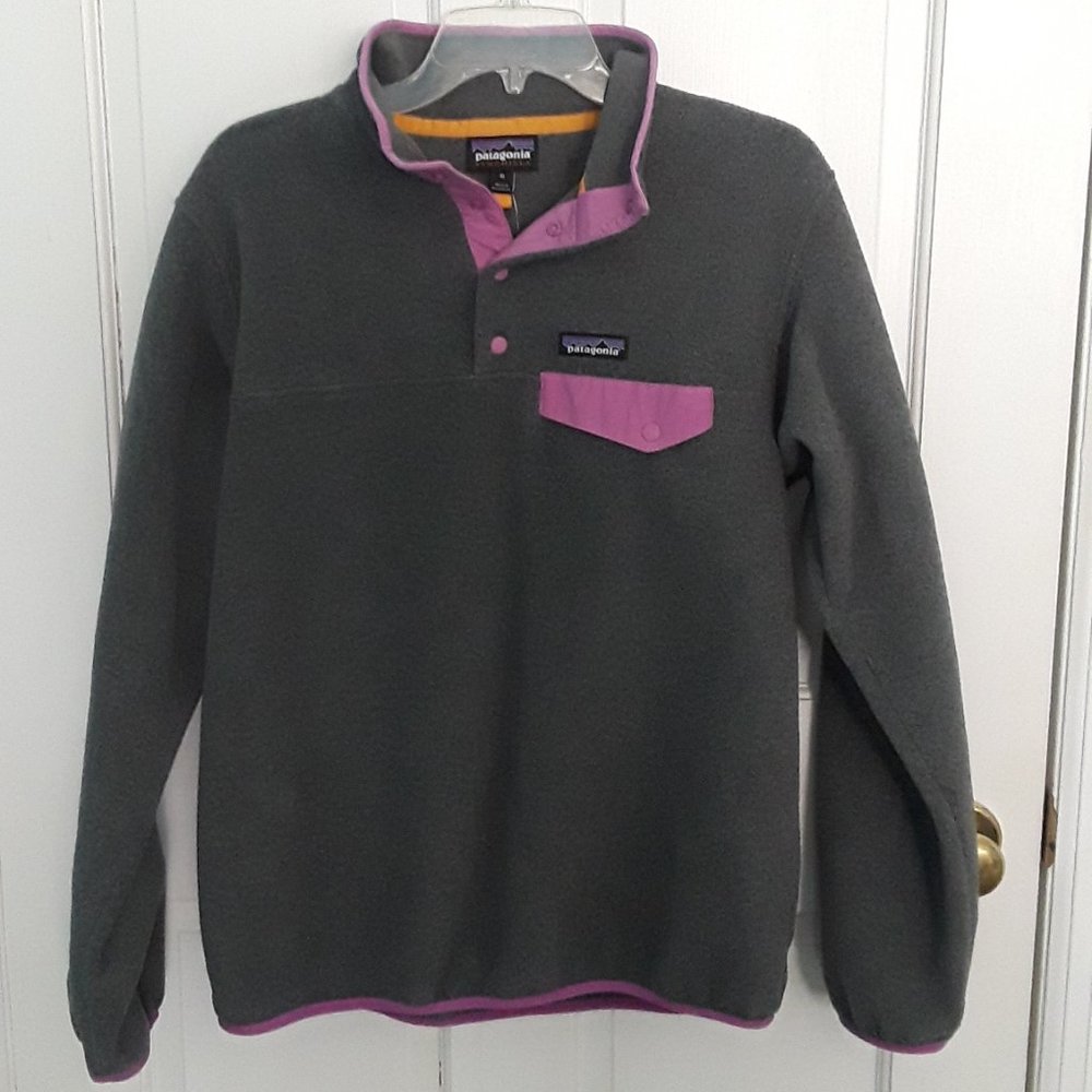 Patagonia Synchilla Snap-T Pullover Grey/Purple 2016
